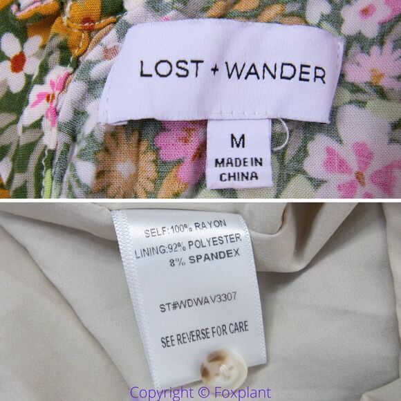 Lost + Wander Anthropologie Women's Floral Getaway Island‎ Midi Dress, M - Picture 15 of 16